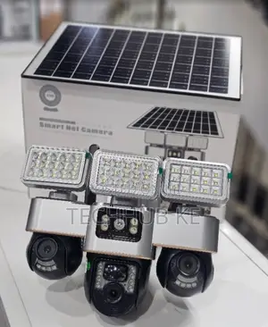 Triple Lens 4G Solar PTZ CCTV Camera