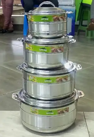 4Pcs Happy Home Stainless Steel Hotpots Insulated