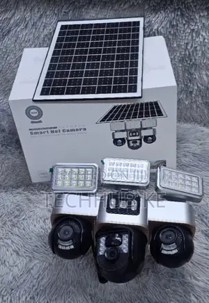 4G Triple-Lens Solar PTZ CCTV Camera with Lights