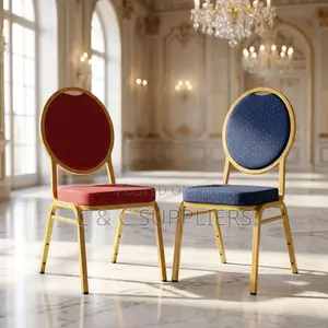 Round-Back Fabric Wedding Chair