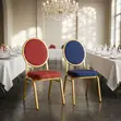 Round-Back Fabric Wedding Chair - 4