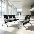 3-Seater Linked Waiting Bench - Nyeusi - 1