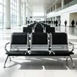 3-Seater Linked Waiting Bench - Nyeusi - 2