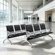 3-Seater Linked Waiting Bench - Nyeusi - 3