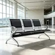 3-Seater Linked Waiting Bench - Nyeusi - 5