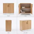 2-Door Cherry Brown Filing Cabinet - 1