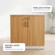 2-Door Cherry Brown Filing Cabinet - 2