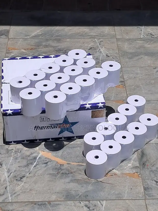 80x80mm Thermal Paper Rolls (Pack of 50) - 1