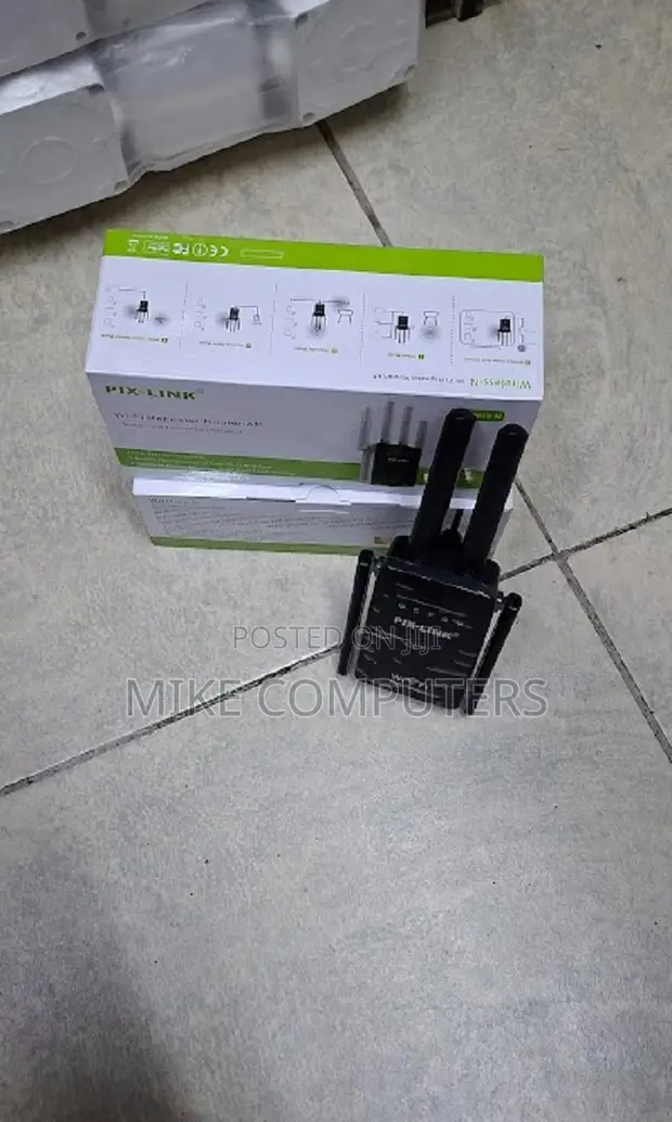 PIXLINK 300 Mbps WiFi Repeater/Extender with 2 LAN Ports - 1