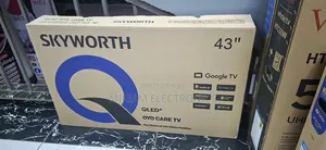 Skyworth 43" 2K QLED Google TV - Nyeusi (Mwaka 1 wa Dhamana)