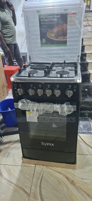 Syinix Cooker ya 50x55cm 3 Gas + 1 Umeme