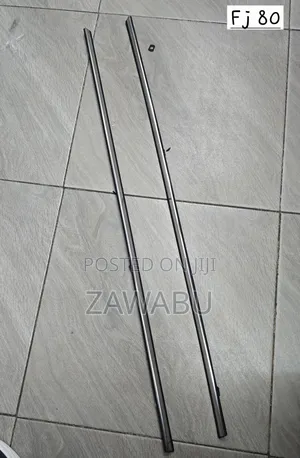 Toyota Land Cruiser FJ80 Rear Window Glass Trim - Chrome Pair