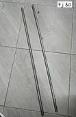 Toyota Land Cruiser FJ80 Rear Window Glass Trim - Chrome Pair - 1