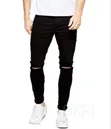 4F Men's Black Knee Cut Jeans - 1