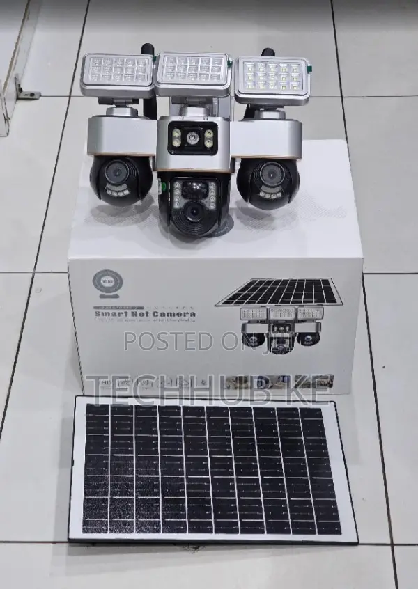 Outdoor 6MP 4G Solar CCTV Camera with Three Lenses & Auto Tracking - 1