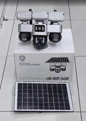 Outdoor 6MP 4G Solar CCTV Camera with Three Lenses & Auto Tracking