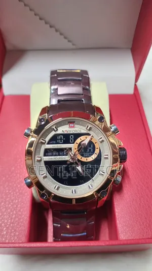 Naviforce Chronograph Watch ya Wanaume (Brown)