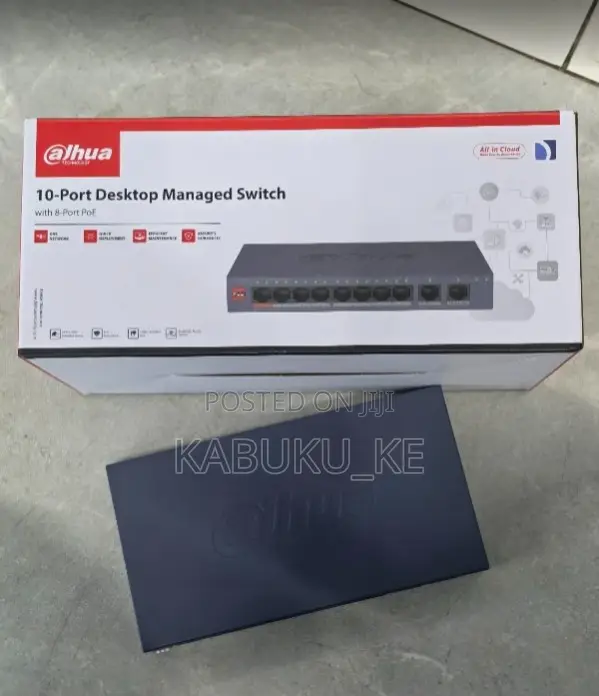 Dahua CS4010-8ET-60 10-Port Cloud Managed Switch | 8 PoE - 1