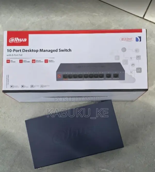 Dahua 10-Port PoE Switch (8 PoE + 2 Uplink) - 1
