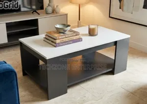 Modern Julz Coffee Marble Laminated Coffee Table