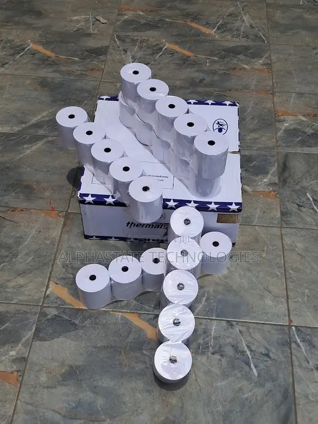 50pcs 80x80mm Thermal Receipt Paper Rolls - 1