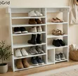 Imported Executive Shoe Rack, White, 6 Tiers - 2