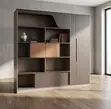 Executive Imported Office Wall Unit - Brown Wood - 2