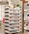 7 Layer Shoe Rack 56x28x146cm, Haina Vumbi - 1