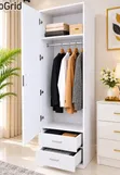 Wardrobe Nyeupe ya Mbao ya Kifedha Iliyoagizwa - 1