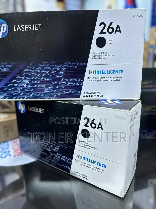 HP 26A Nyeusi Original Toner Cartridge ya LaserJet (CF226A) - 1