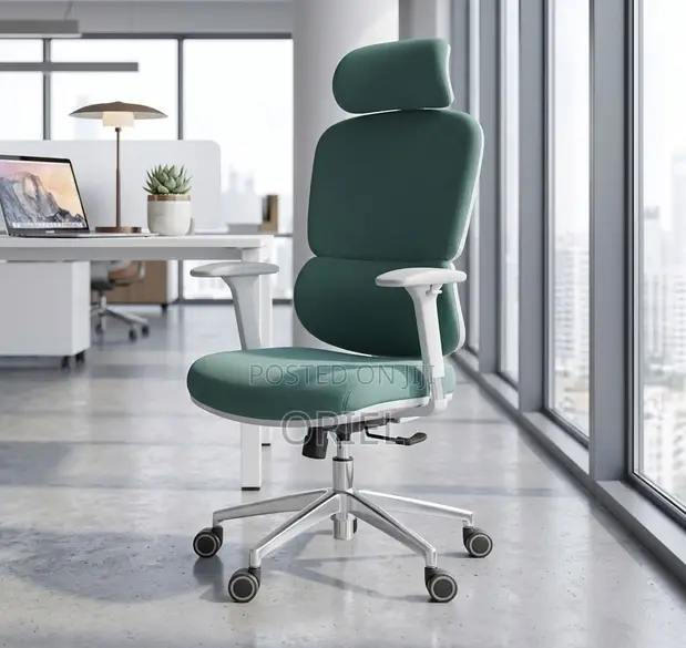 Ergonomic Office Chair with Back Support - Green - 1