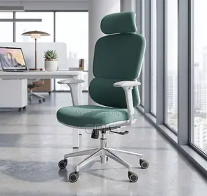 Ergonomic Office Chair with Back Support - Green