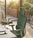 Ergonomic Office Chair with Back Support - Green - 3