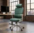 Ergonomic Office Chair with Back Support - Green - 4