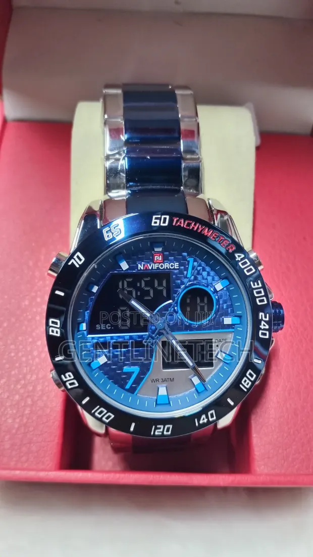 Naviforce Two-Toned Blue Dial Watch - 1