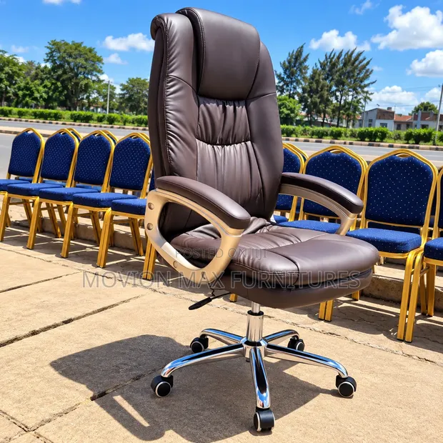 Premium Executive High-Back Leather Office Chair - 1