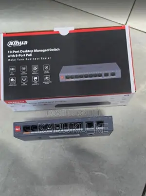 Dahua 10-Port Smart Cloud Managed Network Switch yenye 8 PoE Ports