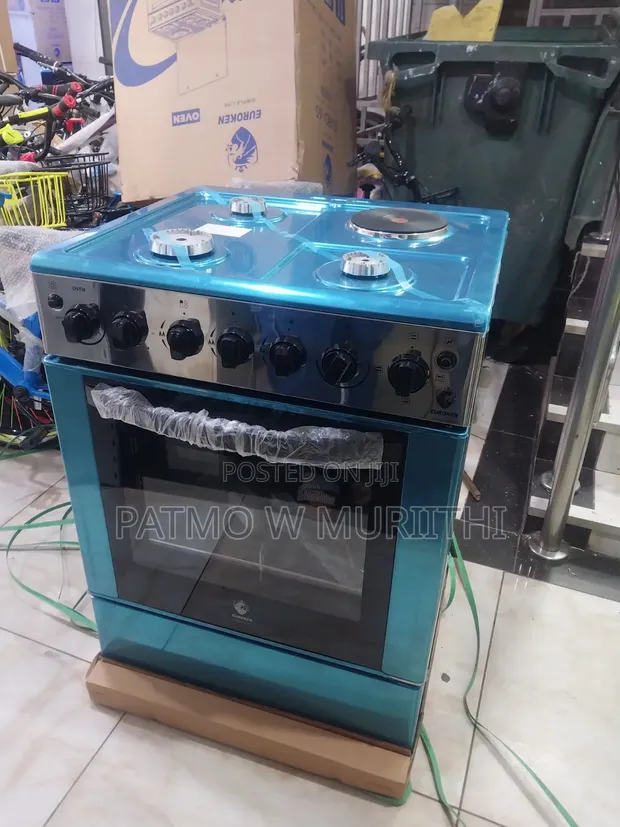 Euroken Standing Cooker - 3 Gas + 1 Electric Plate - 1