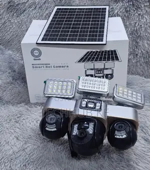 Kamera ya V380 4G 3-Lens Isiyo na Waya ya Solar PTZ yenye Betri