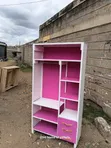 Wodi ya Spaced - 90x180cm - Pink na Nyeupe - 2