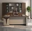 Executive L-Shaped Office Desk - Brown - 1