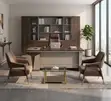 Executive L-Shaped Office Desk - Brown - 2