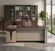 Executive L-Shaped Office Desk - Brown - 4