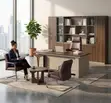 Executive L-Shaped Office Desk - Brown - 5