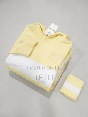 Calibre Yellow and White Color-Block Numeric 07 Hoodie