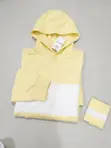 Calibre Yellow and White Color-Block Numeric 07 Hoodie - 3