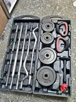 58kg Adjustable Dumbbell and Barbell Set with Case - 1