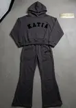Katia Tracksuit yenye Hoodie - Charcoal Grey - 1