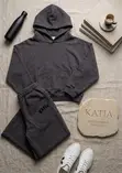 Katia Tracksuit yenye Hoodie - Charcoal Grey - 2