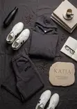 Katia Tracksuit yenye Hoodie - Charcoal Grey - 3